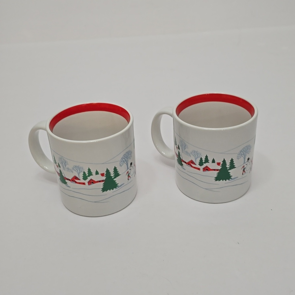 Vintage Set of 2 Happy Holidays Himark Mugs Japan